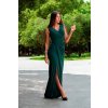 Dlouhé společenské šaty Sandra láhvově zelené 1