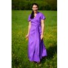 Dlouhé saténové šaty Moon fialová 9