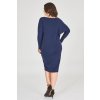 Hladké šaty Theme s netopýřími rukávy tmavě modré 4