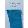 Elastický len tyrkysový