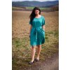 Dámské tričkošty z viskózy tyrkysové