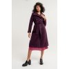 Dámský vlněný kabát Surkana fialový 3