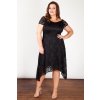 Krajkové šaty Rain s asymetrickou sukní černé 3