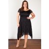 Krajkové šaty Rain s asymetrickou sukní černé 1