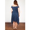 Krajkové šaty Rain s asymetrickou sukní modré 4