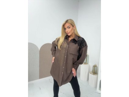 1 kus s čipkou košeľa