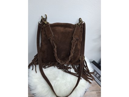 Kožená kabelka - čokoládová