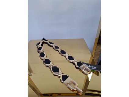 Opasok -tenký zlato čierny