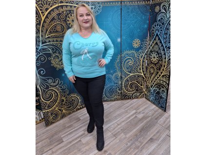 Tričko-čerešne tyrkys