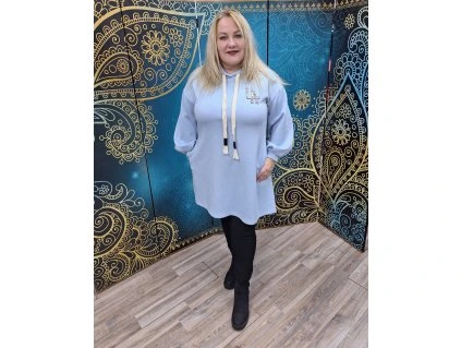 Tunika s aplikáciu-svetlo.modrá