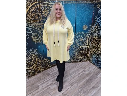 Tunika s aplikáciu-žltá