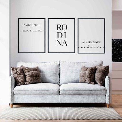 Set 3 obrazů - RODINA