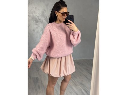 PLETENÝ SVETR GIULIA RŮŽOVÝ