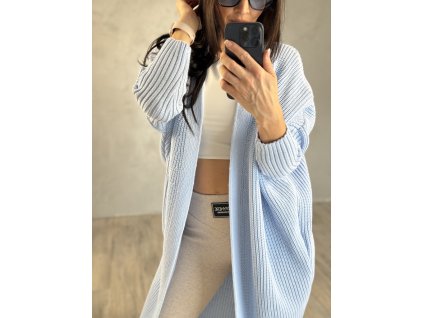 DLOUHÝ CARDIGAN MARYNA MODRÝ