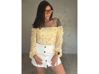 YELLOW  ROSE CORSET