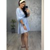 MUŠELÍNOVÉ ŠATY ZE 100% BAVLNY BABY BLUE