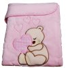 Deka růžová medvídek srdíčko