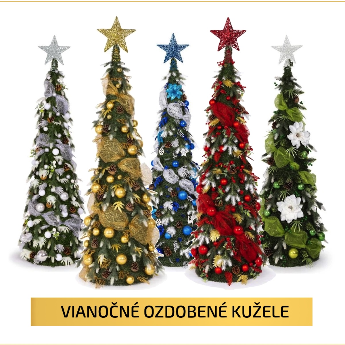 Ozdobené vianočné kužele