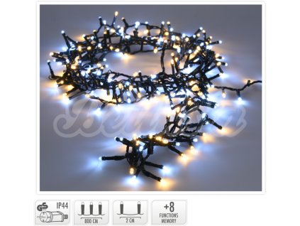 Vianočné osvetlenie Micro Cluster 400 LED Studená Teplá biela  Micro Cluster 400 LED Studená Teplá