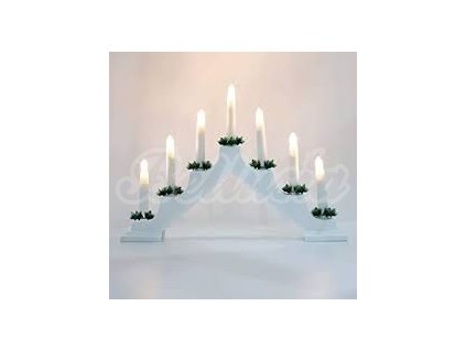 Vianočné osvetlenie Svietnik biely Teplá biela