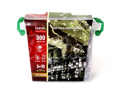 Vianočné osvetlenie Dážď 300 LED Studená biela