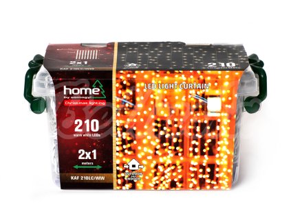 Vianočné osvetlenie Záclona 210 LED, Teplá biela