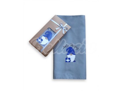 Vianočná Utierka Škriatok Modrý  Utierka Škriatok Modrý
