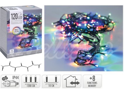 Vianočné osvetlenie reťaz 120 LED Multicolor  Reťaz 120 LED Multicolor