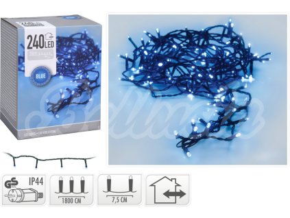 Vianočné osvetlenie reťaz 240 LED Modrá  Reťaz 240 LED Modrá