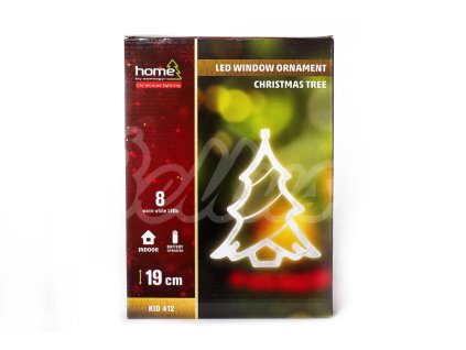 Vianočné osvetlenie do okna vianočný stromček 8 LED  Vianočný stromček do okna 8 LED