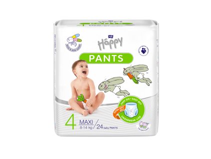 BELLA HAPPY Pants Nohavičky plienkové jednorazové 4 Maxi (8-14 kg) 24 ks