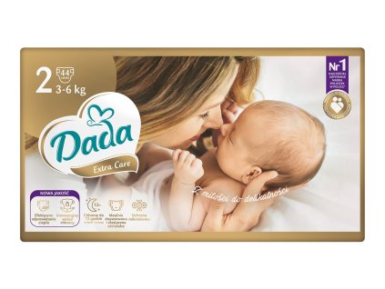 DADA Extra Care Plienky jednorázové 2 Mini (3-6 kg) 44 ks