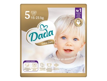 DADA Extra Care Plienky jednorazové 5 Junior (15-25 kg) 28 ks (Varianta DADA Extra Care Plienky jednorazové 5 Junior (15-25 kg) 28 ks)
