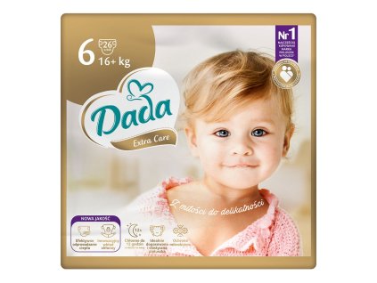 DADA Extra Care Plienky jednorazové 6 Extra Large (16 kg+) 26 ks