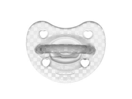 CHICCO Cumlík Physio Luxe celosilikónový 16-36m crystal 2 ks