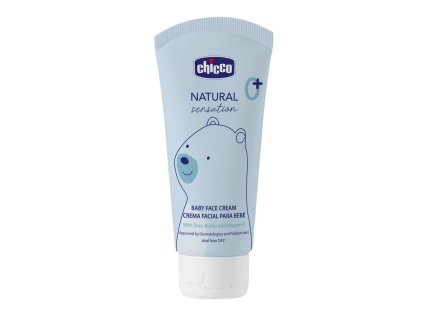 CHICCO Krém na detskú tvár Natural Sensation s bambuckým maslom a vitamínom E 50ml, 0m+