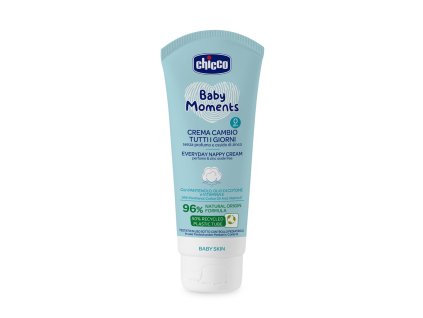 CHICCO Krém na detský zadoček Baby Moments bez parfému na každý deň 100ml, 0m+
