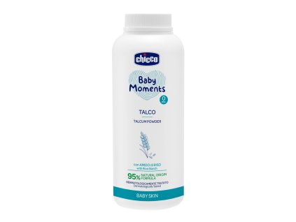 CHICCO Púder detský Baby Moments s ryžovým škrobom 95 % prírodných zložiek 150 g