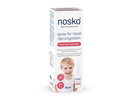 NOSKO Sprej na uvoľnenie upchatého nosa - hypertonická morská voda 30 ml