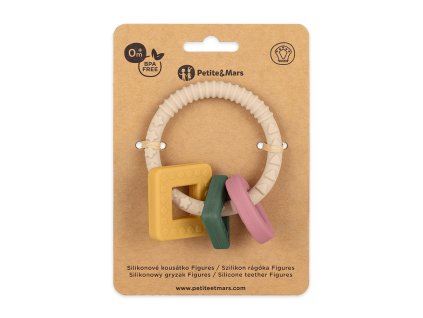 PETITE&MARS Hryzačka silikónová Figures Desert Sand 0m+