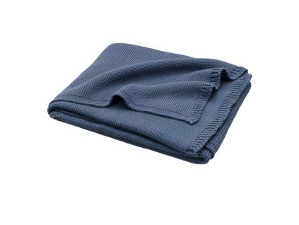 pletena deka uni ink blue