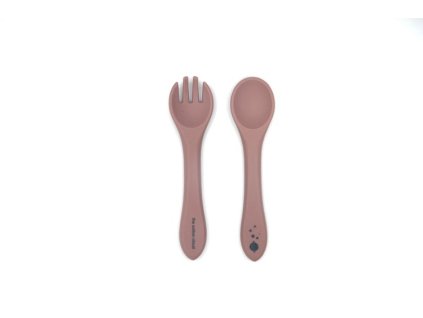 spoon fork set dusty mauve