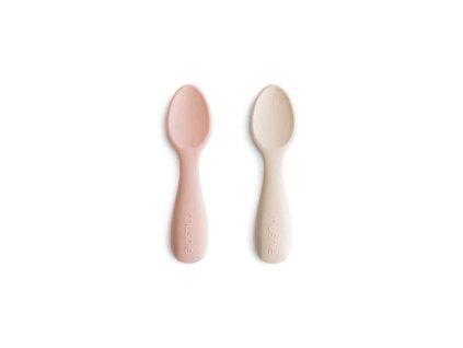 Blush Shifting Sand Silicone Toddler Spoons 2Pack p