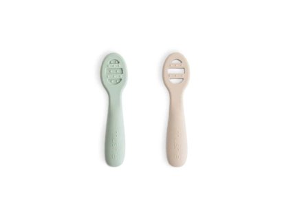 First Feeding Baby Spoons 2Pack Cambridge BlueShifting Sand p