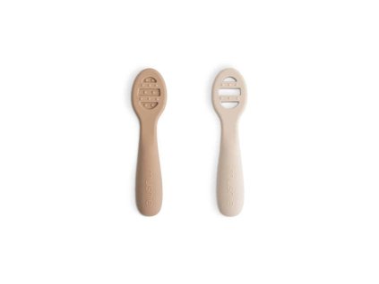 First Feeding Baby Spoons 2Pack NaturalShifting Sand p