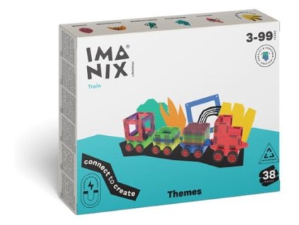 MAGNETICKÁ STAVEBNICA IMANIX TRAIN CON VAGONES- 38 KUSOV