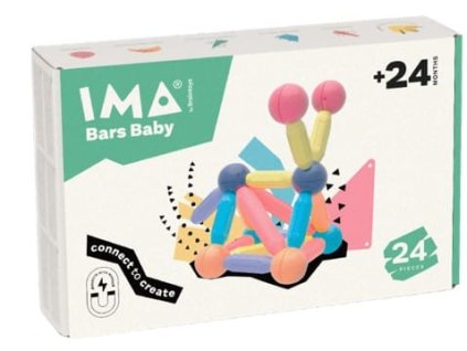MAGNETICKÁ STAVEBNICA IMANIX IMABARS BABY - 24KS