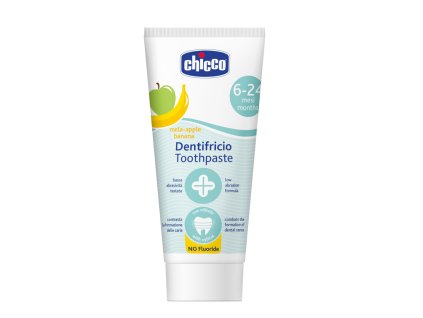 CHICCO Pasta zubná Jablko-banán bez fluóru 50ml, 6-24m