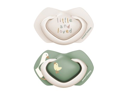 CANPOL BABIES Cumlík silikónový symetrický Light touch Goose 6-18m, 2ks