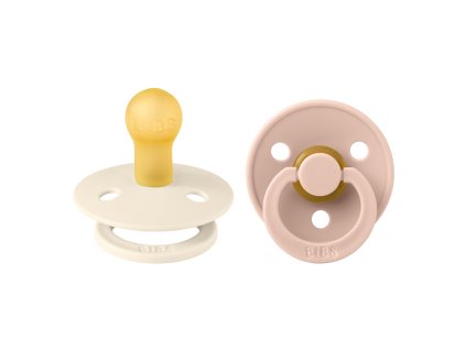 BIBS Colour cumliky z prirodneho kaucuku 2ks Ivory Blush velkost 1